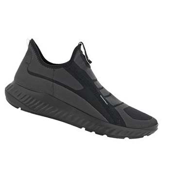 Men's Ecco Ath-1fm Alpha Slip-on Sneakers Black | SG 600AHK